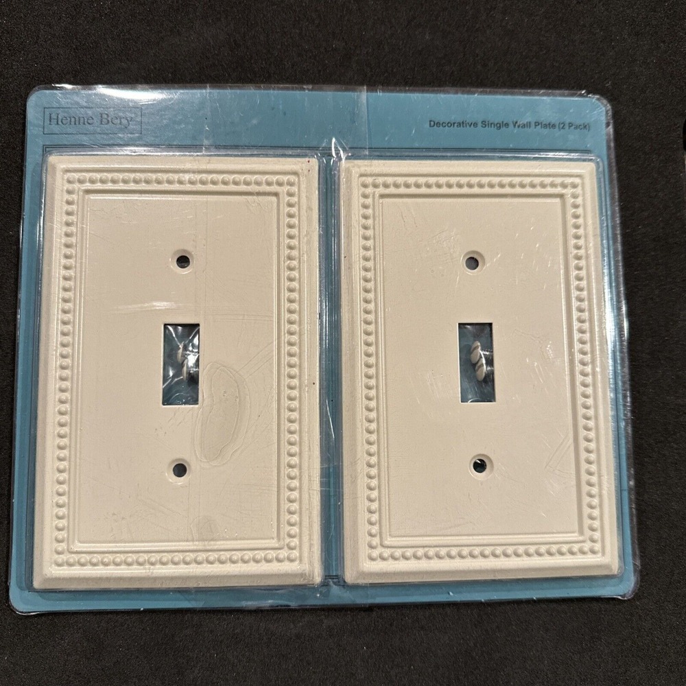 Henne Bery Sunken Pearls Decorative Wall Single Toggle 2PK Almond